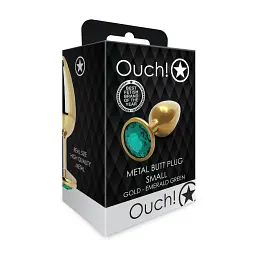 Анальна пробка Ouch! S, 6.2 см (зелений) - мініатюра 6