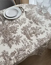 Скатертина столова Ecotton DUCK 150х170 см водовідштовхувальна Italiano бежевий (30497 Beige) (25026) - мініатюра 4