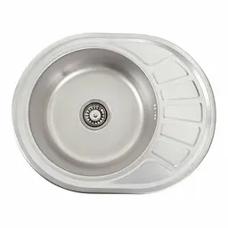 Кухонна мийка з нержавіючої сталі Platinum декор 5745 (0,8/180 мм), R, Decor