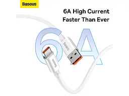 Кабель USB Type-C BASEUS Superior Series USB Cable to USB-C Fast Charging Data 100W 2m White (P10320102214-03) - мініатюра 5