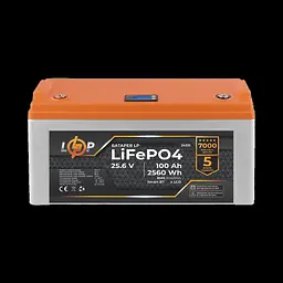 Акумулятор LP LiFePO4 25,6V - 100 Ah (2560Wh) (BMS 80A/80А) пластик LCD Smart BT - мініатюра 3