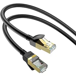 Кабель Hoco US02 Level pure copper gigabit ethernet cable L 3 м Black - мініатюра 2