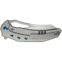 Ніж Weknife Epaulette M390 Diamond Patterned Ti - мініатюра 4