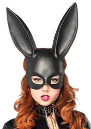 Маска Leg Avenue Masquerade Rabbit Mask (чорний) - мініатюра 2