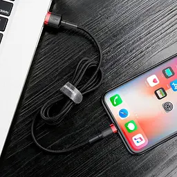 Кабель Baseus Cafule Lightning 1.5A (2m) red/black (CALKLF-C19) - мініатюра 3