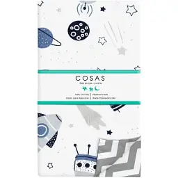 Комплект постільної білизни дитячий Cosas White Space 110 х 140 см (Space_ziggrey_140) - мініатюра 2