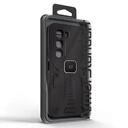 Чехол для Infinix Hot 60i 4G, Proover, черный, с подставкой и магнитом, противоударный, ударопрочный, бронированный, панель-накладка, защита всего корпуса, термополиуретан (TPU) + поликарбонат (PC), ArmorStandart (ARM87291) - мініатюра 3