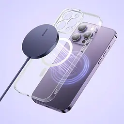 Зарядний пристрій Baseus Simple Mini3 Magnetic Wireless Charger 15W чорний (CCJJ040001) - мініатюра 6