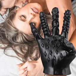 Рукавичка для фістингу I’MCUM Pleasure Hand БДСМ Чорна (IM-KVD006) - мініатюра 4