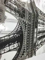 Вінілова наклейка на двері чорно-біла Ейфелева вежа плівка для дверей 65х200 см Happy Pocket Z180048 - мініатюра 3