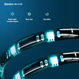 Світлодіодна стрічка RGB Baseus USB Colorful Electronic Sports Game Light Strip - мініатюра 3