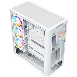 Корпус ModeCom VOLCANO AQ400 ARGB MIDI SIDE LCD 6,2” 4x120mm fans WHITE без БЖ ATX - мініатюра 8