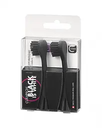 Насадки для звукової щітки Curaprox Hydrosonic Black is White Сarbon 2 шт. чорні - мініатюра 5