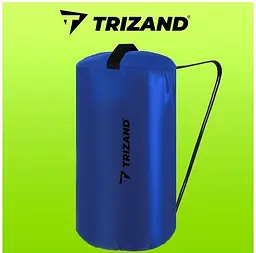 Спальний мішок-ковдра з капюшоном Trizand S10249, 200 × 75 см, синьо-чорний, туристичний легкий спальник - мініатюра 2