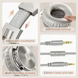 Навушники OneOdio Studio Pro C Bluetooth+3,5мм Silver (Pro C Silver) - мініатюра 5