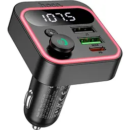 FM-трансмітер Hoco E85 Tiger PD20W+QC3.0 Black [129643]