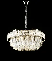 Хромированная хрустальная светодиодная люстра Splendid Ray L1195/600/8+LED (CR), 60 см на 8 ламп E14 с дистанционным управлением - мініатюра 2