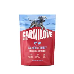 Сухий корм для молодих собак великих порід Carnilove Active Salmon & Turkey Junior Large Breed суперпреміум лосось та індичка 1.5 кг