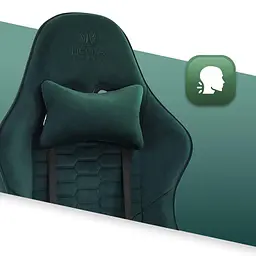 Комп'ютерне крісло Hell's HC-1000 Green (тканина) - мініатюра 5