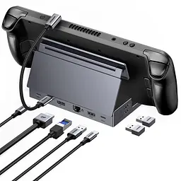Док-станція UGREEN CM800 9in1 USB-C Output：1×DP, 1×USB-C, 3×USB-A, 1×RJ45, 1×SD Card Slot, 1×TF Card Slot Space Gray (UGR-55733) - мініатюра 2