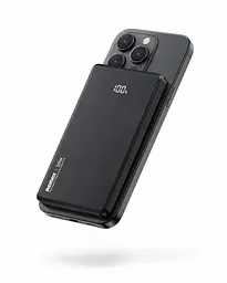 Повербанк Remax RPP-107 9 мм 5000 мАг 20 Вт USB-C MagSafe PD QC Чорний (1362 - мініатюра 4