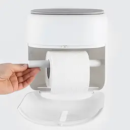 Тримач для туалетного паперу МВМ My Home 230x162x235 мм (BP-44 WHITE/GRAY) - мініатюра 6