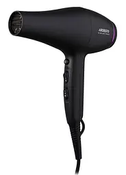 Фен Ardesto HD-Y222PRO, Black, 2200W, 2 швидкості, 3 режими, дифузор, концентратор, функція "Cool Shot", захист від перегріву, Soft Touch покриття - мініатюра 2