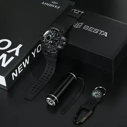 Чоловічий наручний годинник Besta Box Peremoga Light з компасом + подарунковий набір - мініатюра 4