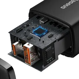 МЗП Baseus Compact Quick Charger 20W QC+PD (1USB-A/1C) (CCXJ-B) Black - мініатюра 3