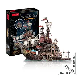 Пазл Cubic Fun 3D Піратський корабель Тортуга (T4039h) - мініатюра 3