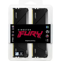 Модуль пам'яті DDR4 Kingston FURY Beast RGB 2x8GB 3200 MHz (KF432C16BB2AK2/16WP) [148740] - мініатюра 5