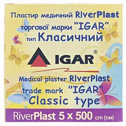 Пластир катушка медичний Igar RiverPlast Класичний 5 x 500 см. Бавовняна основа - мініатюра 2