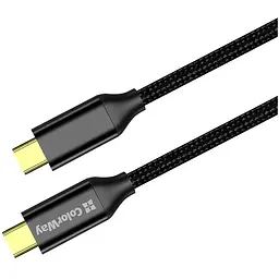 Дата кабель USB-C to USB-C 1.0m USB3.2 (20Gbps 4K PD100W) Gen2 5А black ColorWay (CW-CBPDCC062-BK)