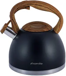 Чайник Whistling Kettle Black 2.7л зі свистком Kamille Ø20х23 см kuh0011111 - мініатюра 2
