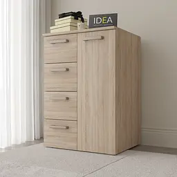 Комод на 4 шухляди з дверима Idea ТКБ-363 Дуб сонома
