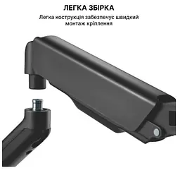 Настільний кронштейн для двох моніторів 17–32 дюйми OfficePro OPMA-412 Black - мініатюра 8