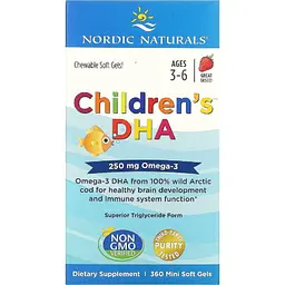 Риб'ячий жир для дітей Nordic Naturals Children's DHA Полуниця 250 мг 360 міні капсул - мініатюра 2
