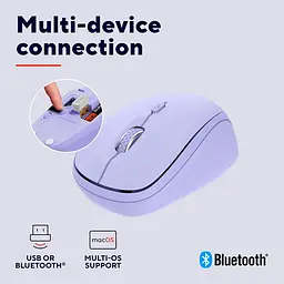 Комп'ютерна миша Trust Yvi+ Compact Multi-Device WL/BT/USB-A фіолетовий teh0014036 - мініатюра 4