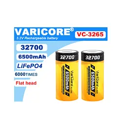 Акумулятор VariCore 32700 LIFE-PO4 6500mAh 3.2V VC-3265 N 55A Жовтий (2910384317) - мініатюра 7