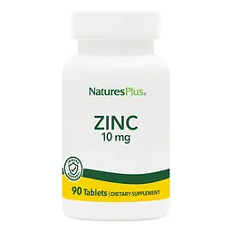 Вітаміни та мінерали Natures Plus Zinc 10 mg, 90 таблеток