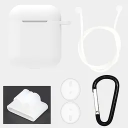 Чохол силіконовий DS Case для Apple AirPods/AirPods 2 White (343532331) - мініатюра 3