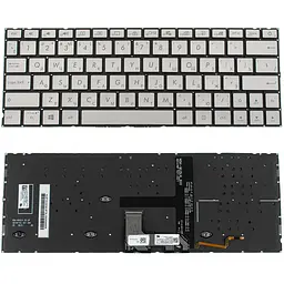 Клавіатура для ноутбука ASUS (UX334 series) rus сріблястий без кадру підсвічування клавіш