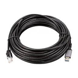 Кабель для передавання даних PowerPlant USB AM to RJ45 Ethernet CAT6 UTP 15.0m (CA915026) - мініатюра 2