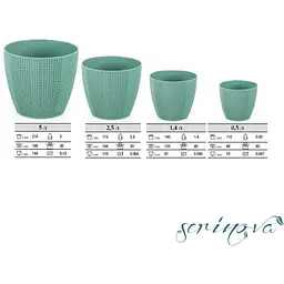 Горщик для квітів Serinova Sumela 2.5 л зелений (00-00011579) - мініатюра 2