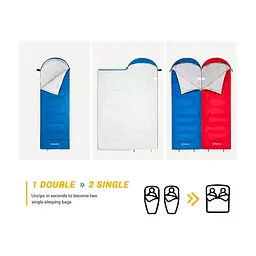 Спальний мішок KingCamp Oasis 250 Blue (KS3121_BLUE_L_01) - мініатюра 5