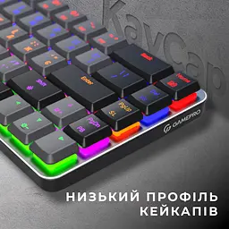 Клавіатура GamePro Red Swich Low Profile Wireless Dark Gray бездротова (MK122R) - мініатюра 9