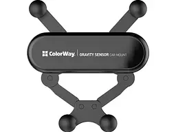 Автомобільний тримач ColorWay Gravity Sensor Holder Black (CW-CHG11-BK) - мініатюра 4