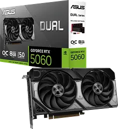 Відеокарта GeForce RTX 5060 8GB Asus Dual OC (DUAL-RTX5060-O8G) - мініатюра 2