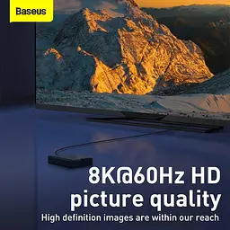 Кабель BASEUS HDMI 8K Adapter Cable 2 метра (CAKGQ-K01) - мініатюра 4