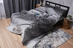 Комплект постільної білизни Moon&Star Микросатин Premium Starry Night полуторний 143х210 наволочки 2х70х70 - мініатюра 5